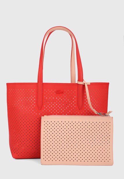 Bolso Rojo-Rosa Lacoste Tote Anna - Compra Ahora | Dafiti Colombia