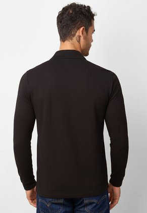 Polo Manga Larga LACOSTE Negro