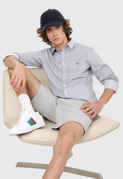 Camisa Azul Lacoste