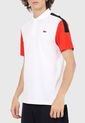 Polo Blanco-Rojo-Negro Lacoste de Lacoste