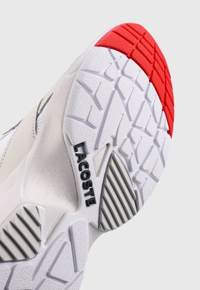Tenis Blanco-Rojo-Negro Lacoste