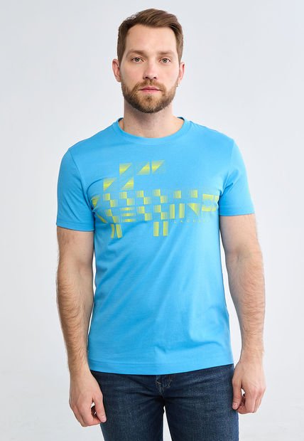 Camiseta Celeste-Amarillo LACOSTE Sport x Novak Djokovic