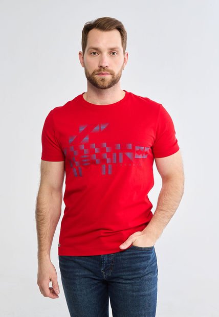 Camiseta Rojo-Azul Royal LACOSTE Sport x Novak Djokovic