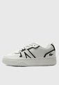 Tenis Lifestyle Blanco-Negro Lacoste L001 Leather Trainers de Lacoste