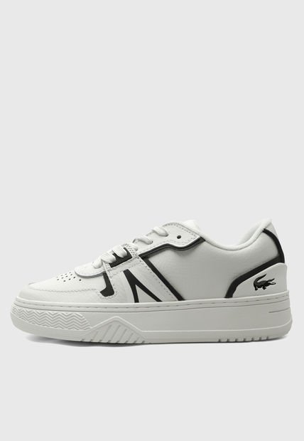 Tenis Lifestyle Blanco-Negro Lacoste L001 Leather Trainers