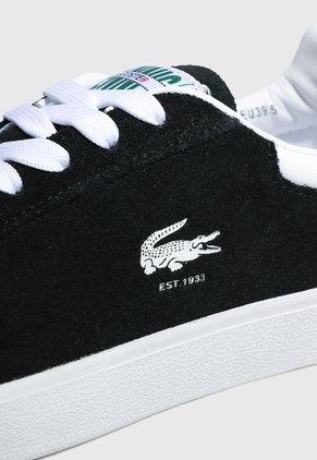 Tenis Lifestyle Negro-Blanco-Verde Lacoste Baseshot