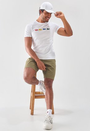 Camiseta Blanco-Multicolor Lacoste Wish Edition