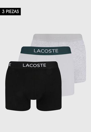 Bóxer Trío Negro-Blanco-Gris Lacoste