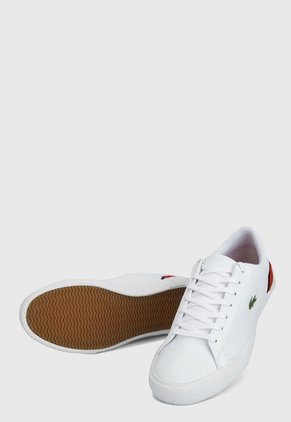 Tenis Blanco-Rojo Lacoste