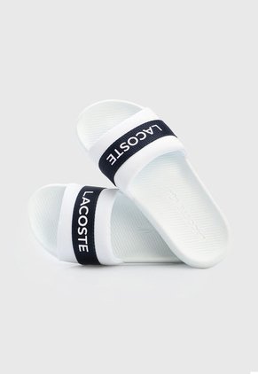 Playera Blanco-Azul Lacoste Croco