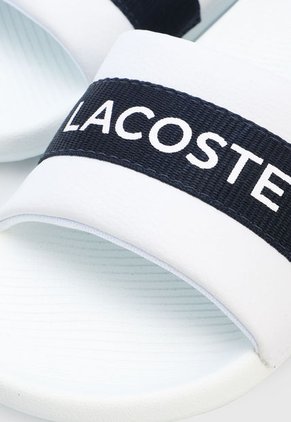 Playera Blanco-Azul Lacoste Croco