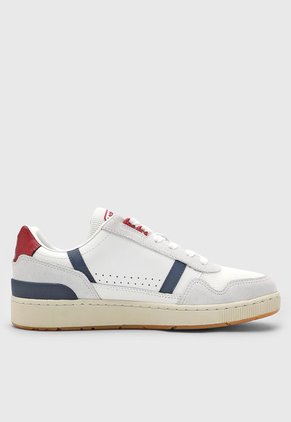 Tenis Lifestyle Blanco-Gris-Azul Navy Lacoste T-Clip