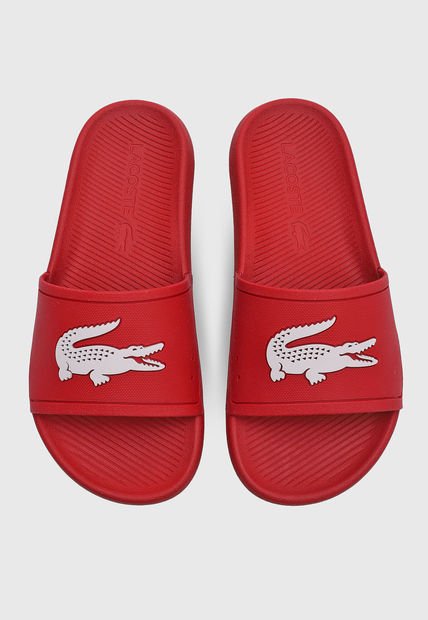 Playera Rojo-Blanco Lacoste Croco Slide