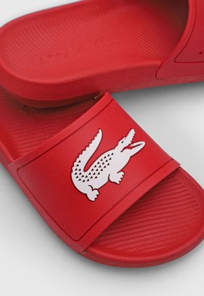 Playera Rojo-Blanco Lacoste Croco Slide