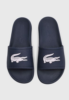 Playera Azul-Blanco Lacoste Croco Slide