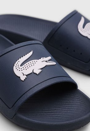 Playera Azul-Blanco Lacoste Croco Slide