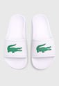 Playera Blanco-Verde Lacoste Croco Slide de Lacoste
