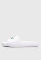 Playera Blanco-Verde Lacoste Croco Slide de Lacoste