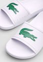 Playera Blanco-Verde Lacoste Croco Slide de Lacoste
