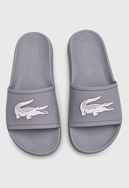 Playera Gris-Blanco Lacoste Croco