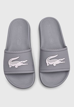 Playera Gris-Blanco Lacoste Croco