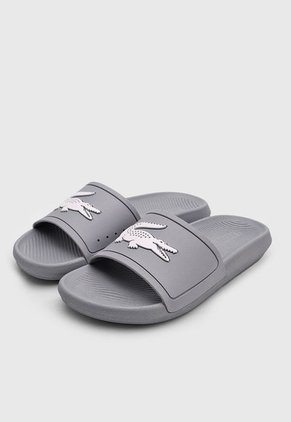 Playera Gris-Blanco Lacoste Croco