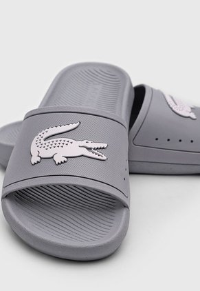 Playera Gris-Blanco Lacoste Croco