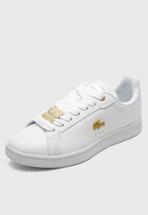 Tenis Lifestyle Blanco-Dorado Lacoste Carnaby Pro