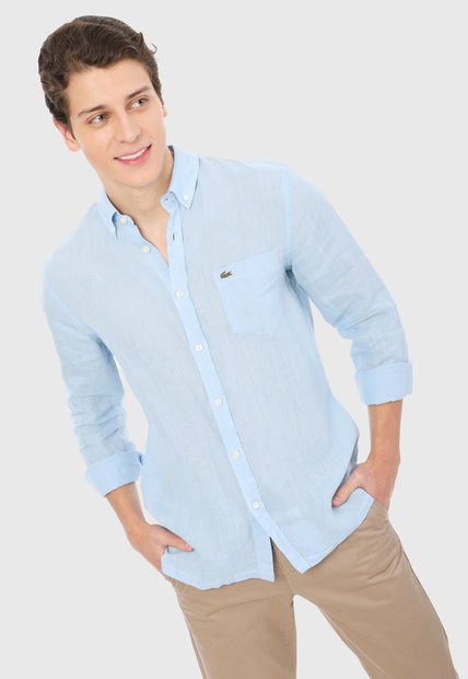 Camisa Azul Lacoste