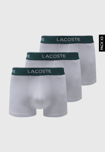 Bóxer x3 Blanco Lacoste