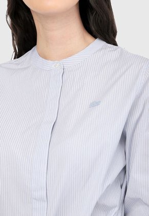 Camisa Azul-Blanco Lacoste