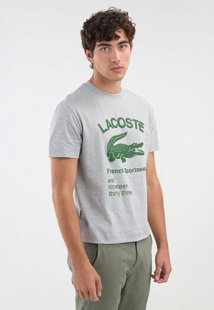 Camiseta Gris-Verde LACOSTE