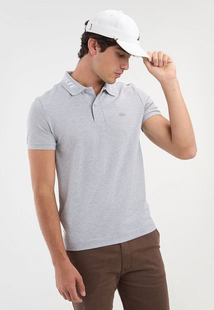 Polo Gris-Blanco LACOSTE Movement