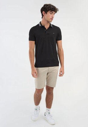 Polo Negro-Blanco LACOSTE Movement