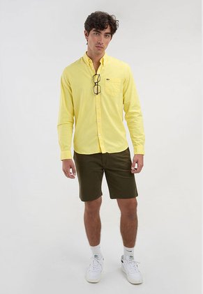 Camisa LACOSTE Oxford Amarillo