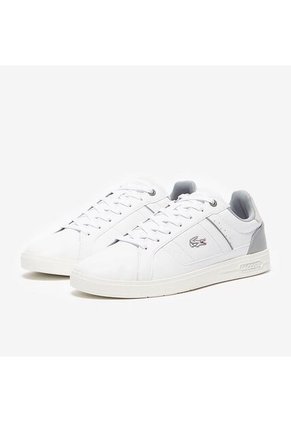 Tenis Lacoste Europa Pro Para Hombre Color Blanco Y Gris