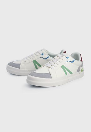 Tenis Lifestyle Blanco-Gris-Verde Lacoste L004