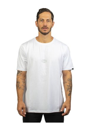 Camiseta Para Hombre Blanca Estampada Laguna Blue