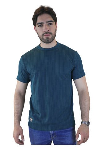 Camiseta Para Hombre Texturizada Petroleo Laguna Blue LAGUNA BLUE