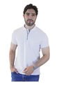 Camiseta Tipo Polo Para Hombre Texturizada Blanca Laguna Blue de LAGUNA BLUE