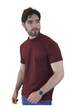 Camiseta Para Hombre Texturizada Vinotinto Laguna Blue
