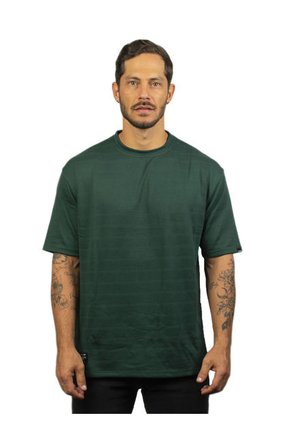 Camiseta Para Hombre Texturizada Verde Oscuro Laguna Blue