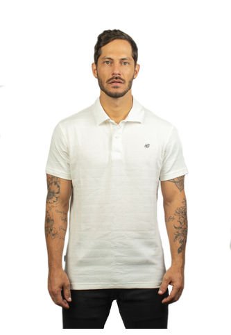 Camiseta Tipo Polo Para Hombre Texturizada Beige Laguna Blue LAGUNA BLUE