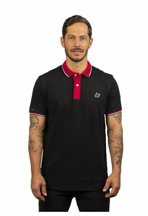 Camiseta Tipo Polo Para Hombre Bordada Laguna Blue