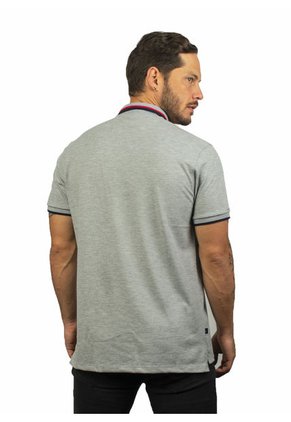 Camiseta Tipo Polo Para Hombre Gris Laguna Blue