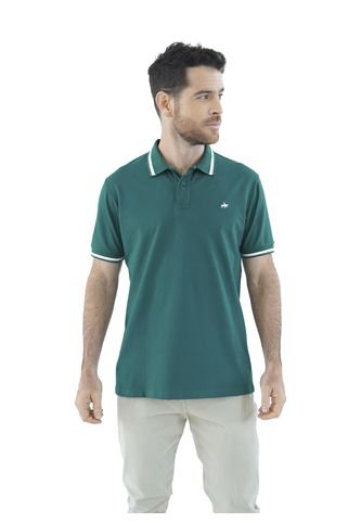 Camiseta Tipo Polo Para Hombre Bordada Verde Laguna Blue LAGUNA BLUE