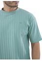 Camiseta Para Hombre Texturizada Bordada Verde Laguna Blue de LAGUNA BLUE