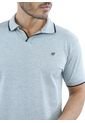 Camiseta Tipo Polo Para Hombre Bordada Gris Laguna Blue de LAGUNA BLUE