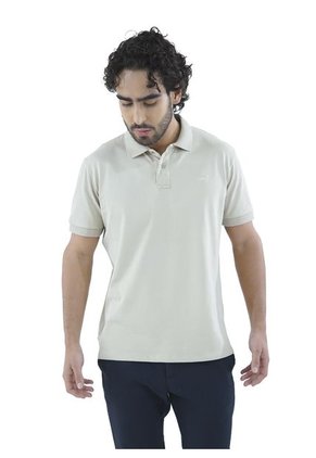 Camiseta Tipo Polo Para Hombre Bordada Kaki Laguna Blue