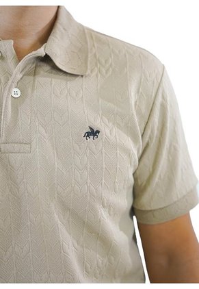 Camiseta Tipo Polo Para Hombre Texturizada Laguna Blue